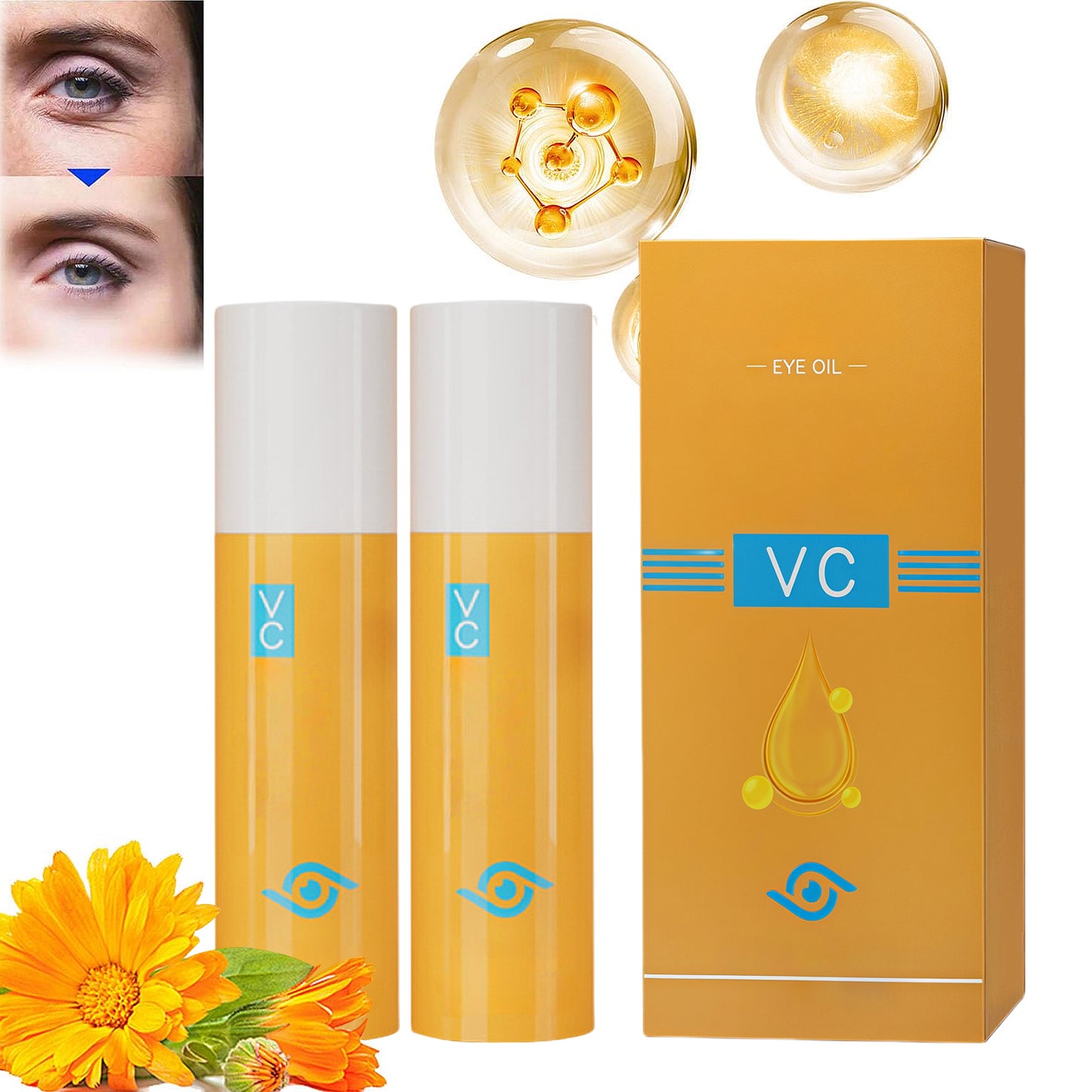 비타민C 루테인 아이 세럼 오일, 보습 탄력 케어, 다크서클 잔주름 관리, 전 피부용